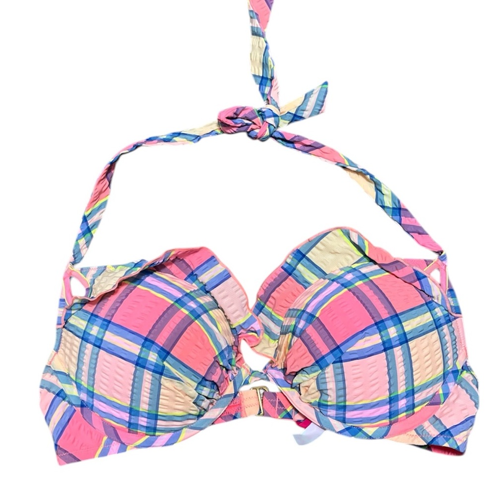 Victoria’s Secret Madras plaid bikini top 36C